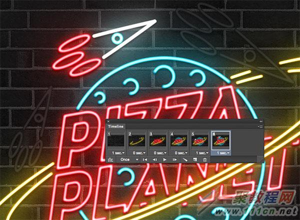 动画教程，利用PS和AI做出超酷的霓虹灯动态图片_