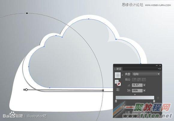 Illustrator绘制立体效果的白云云彩,PS教程,