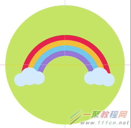 扁平化，设计扁平化风格彩虹图标_www.16xx8.com